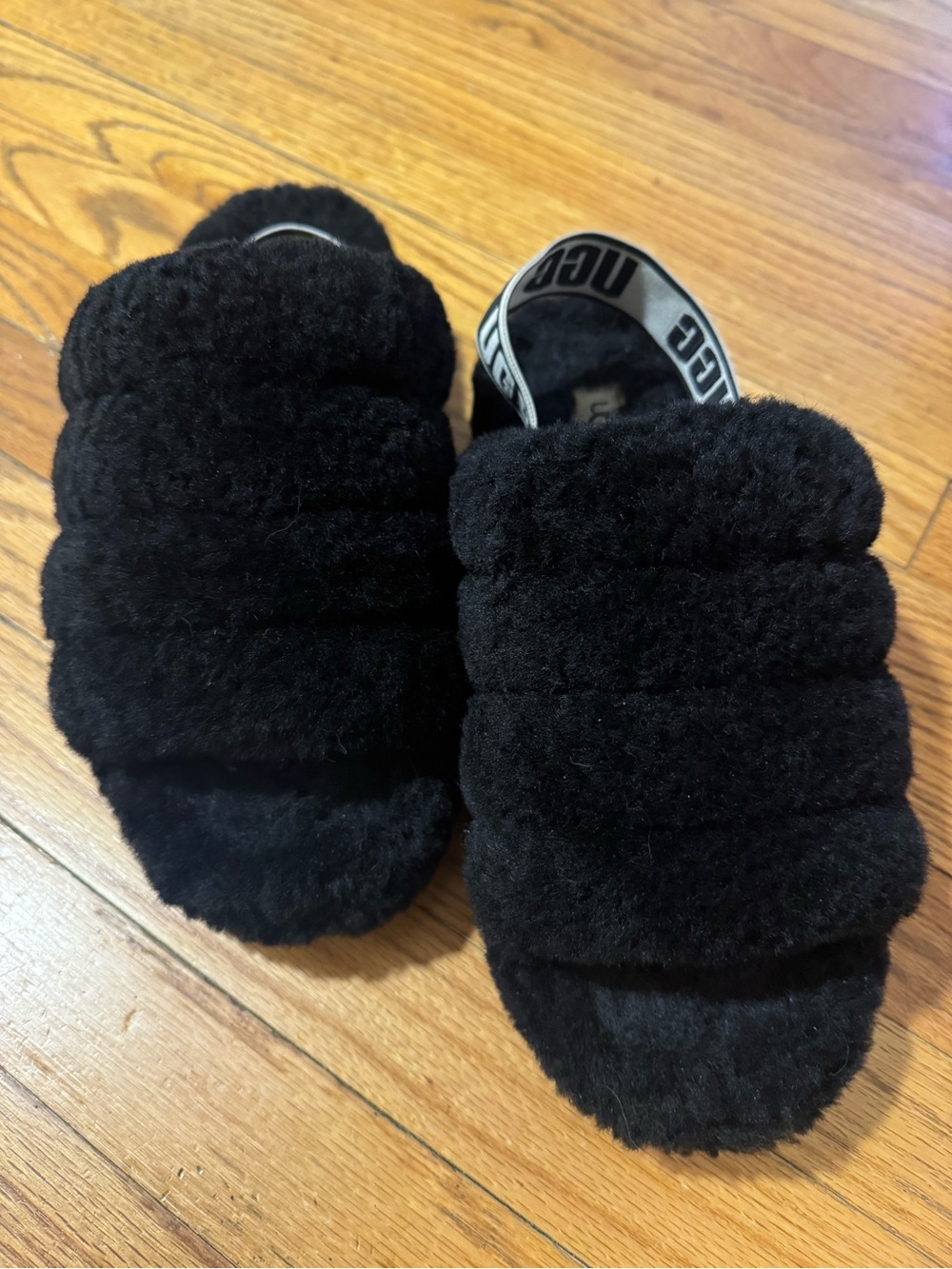 UGG Black Platform Slide Sandals